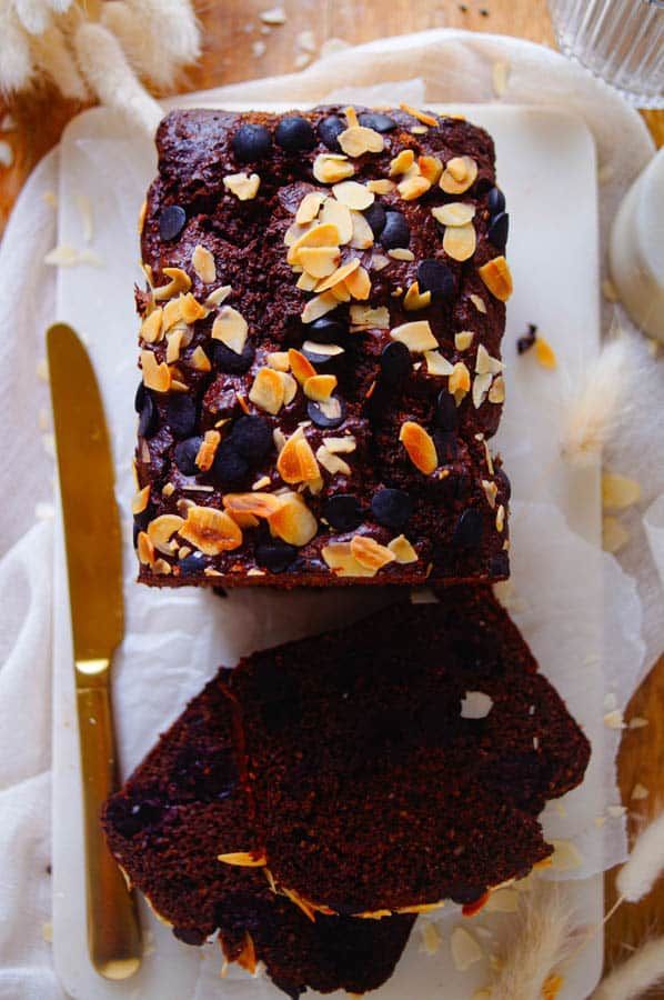 Gluten-free chocolate cake with cherries