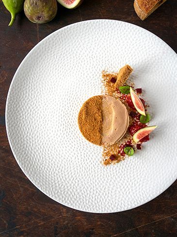 Foie gras, gingerbread, beetroot, fig