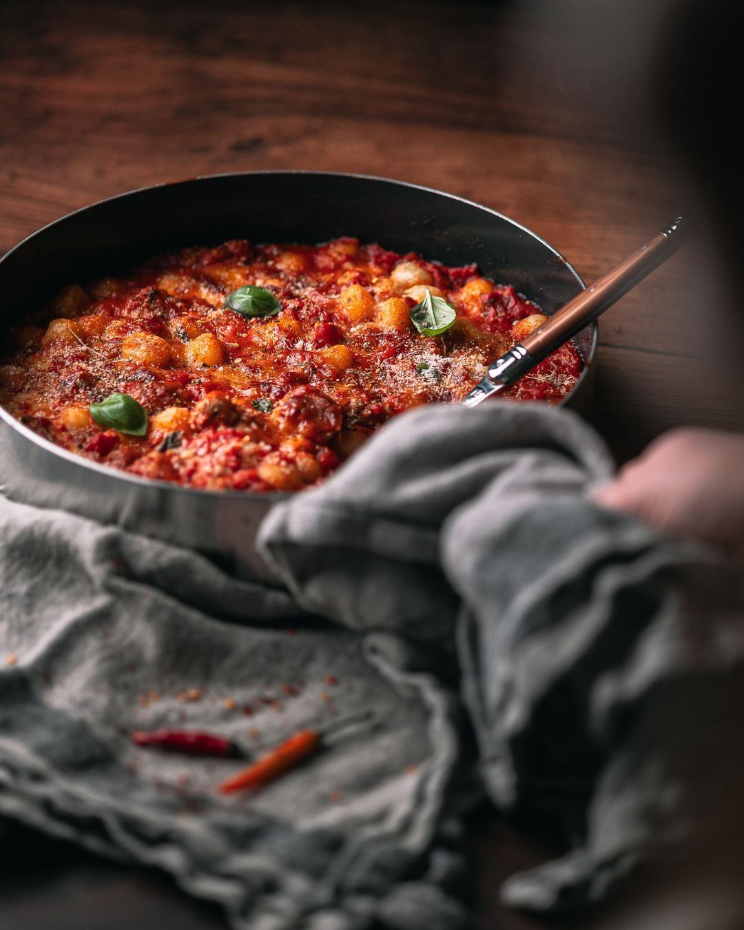 One-pit gnocchi alla Sorrentina with sausage | Light spicy 🔥