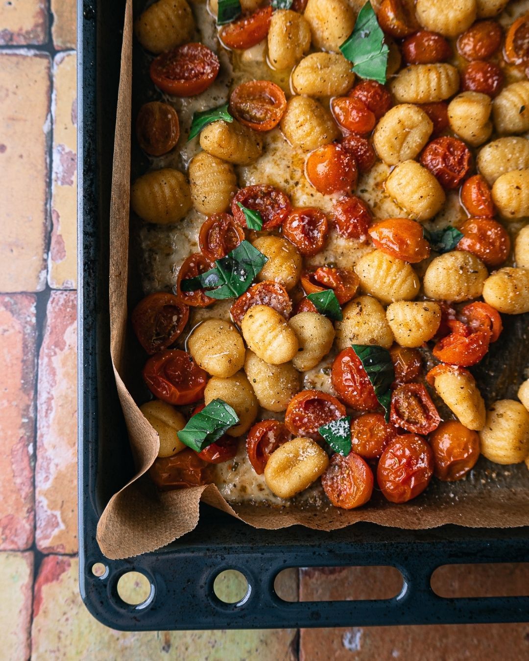 Ready in 5 minutes: gnocchi oven tray 💚🤍❤️