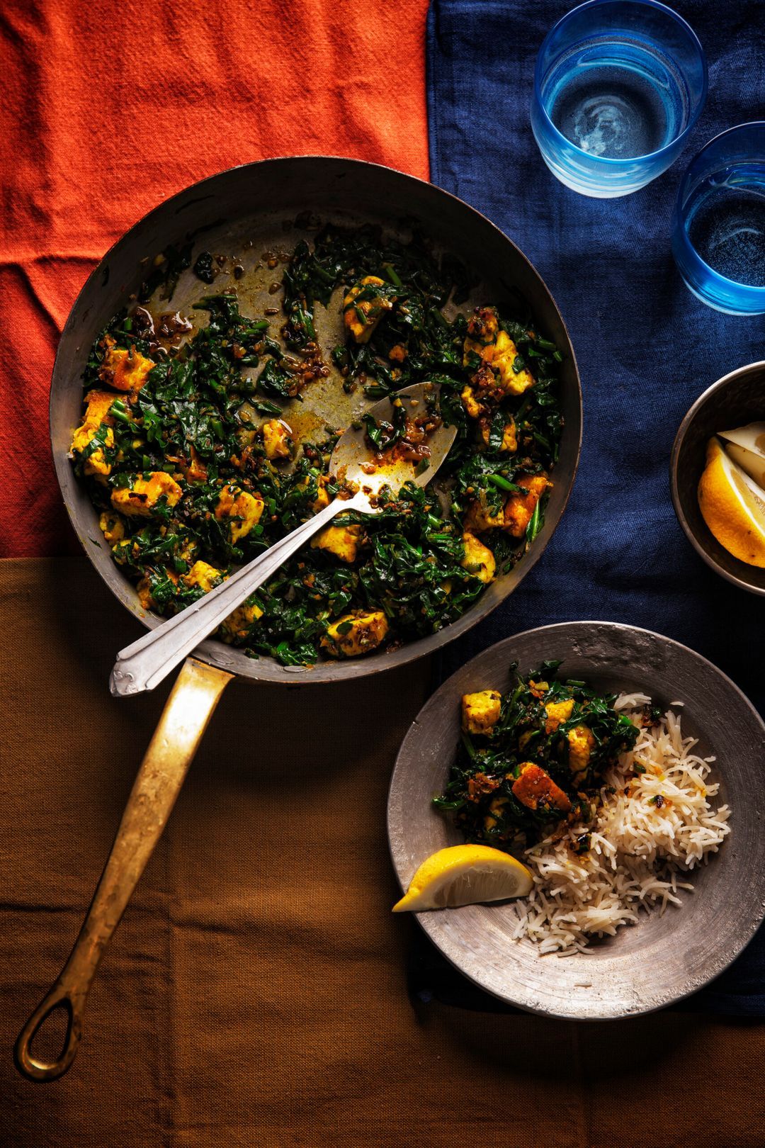 Saag paneer: curry with paneer and spinach
