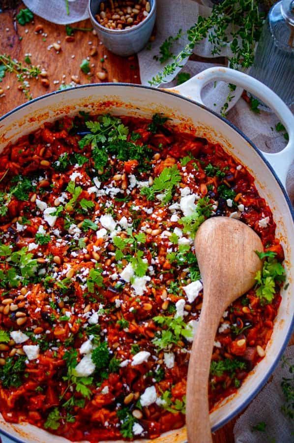 Vegetarian stew with rice