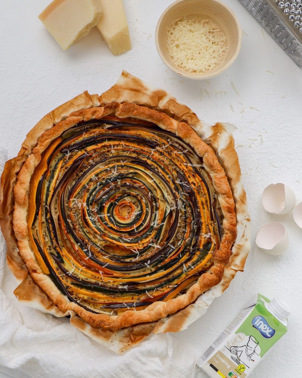 Spiral vegetable pie