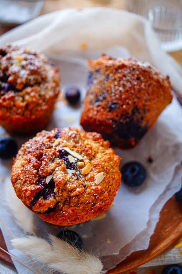 Breakfast muffins with blueberries
