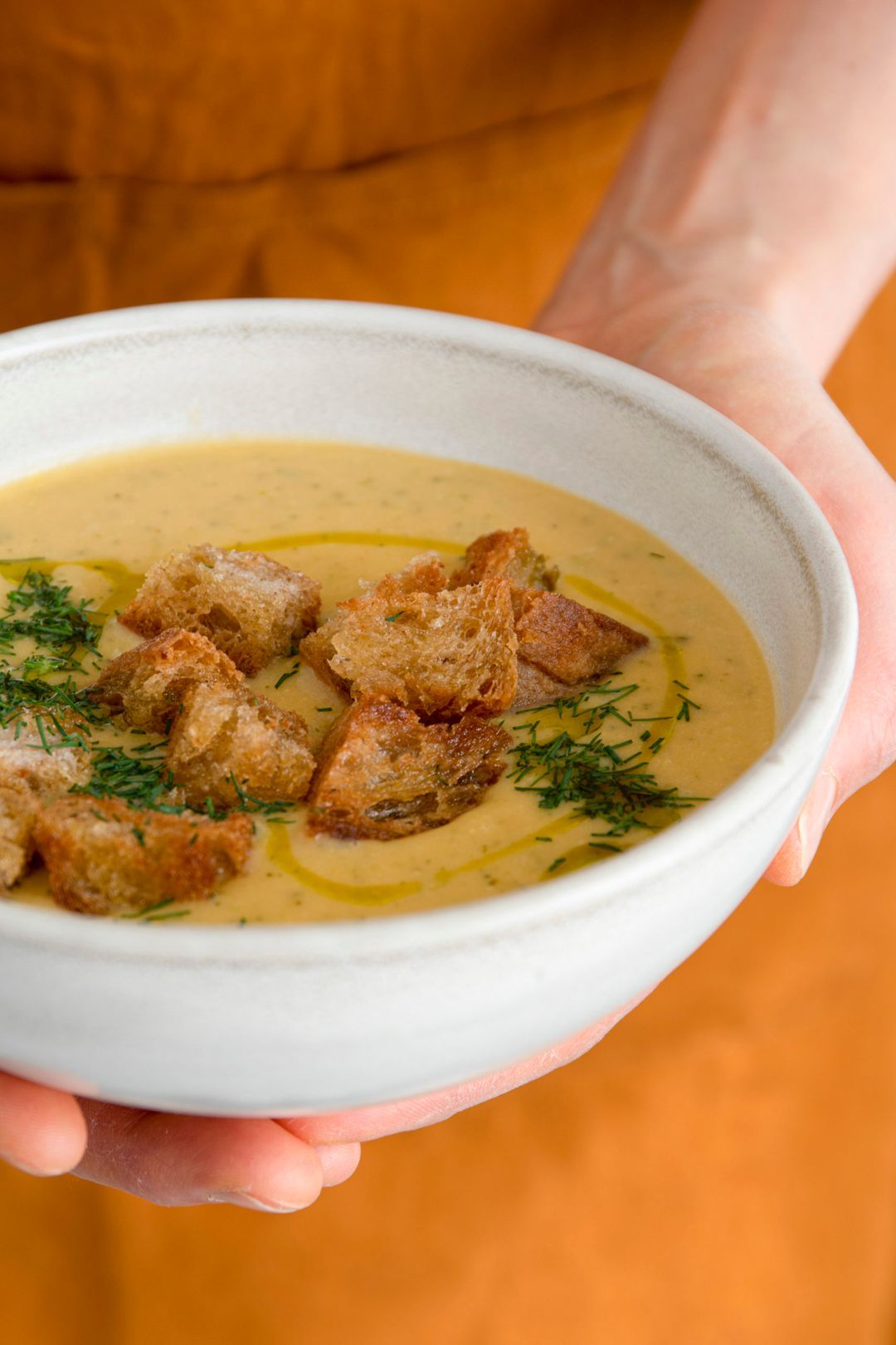 Creamy broccoli-cheddar soup