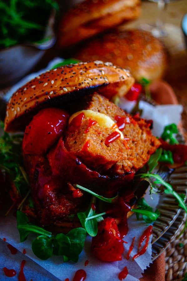 Meatloaf with cheese and bacon