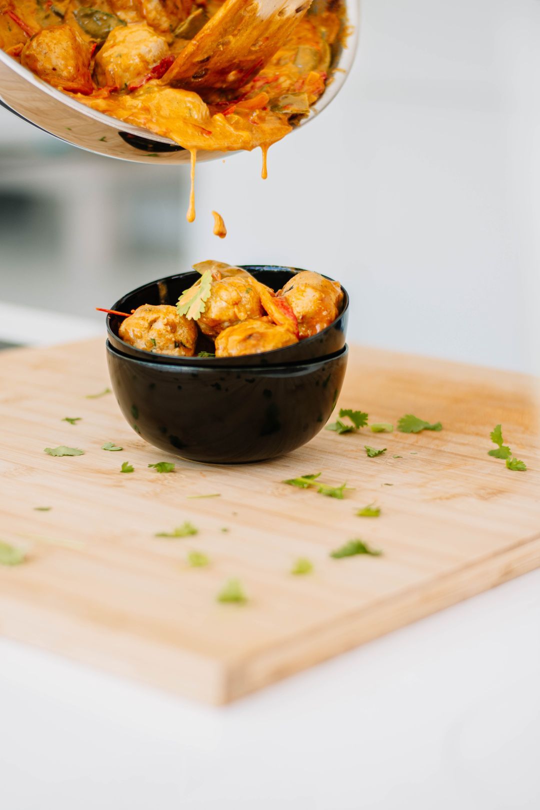 Chicken balls in mild curry