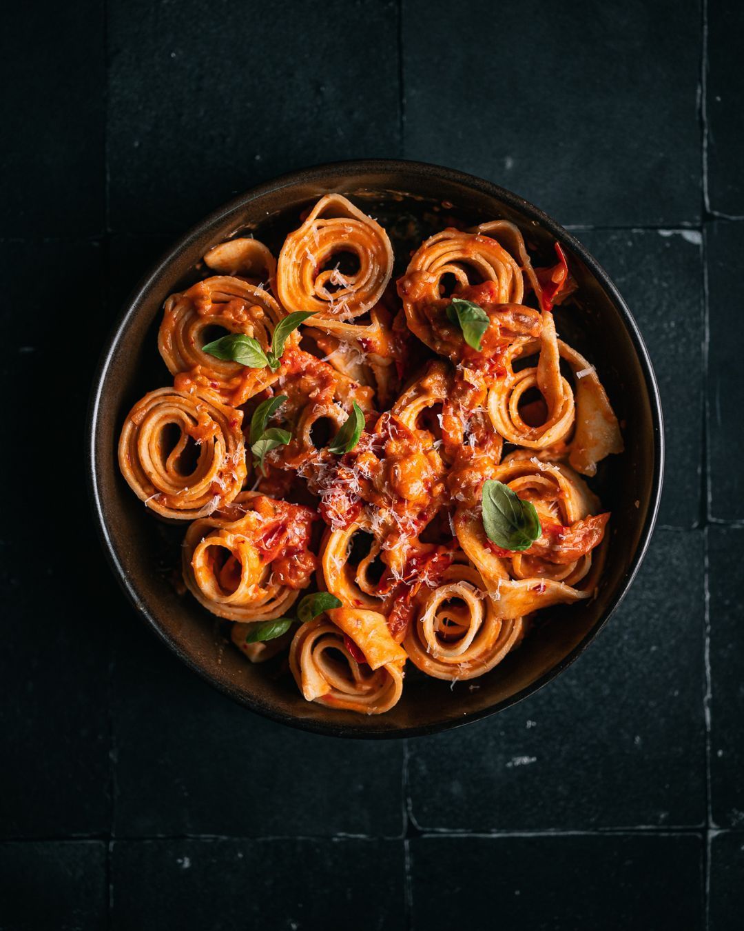 Pappardelle with cherry tomato, 'nduja & mascarpone 💚🤍❤️