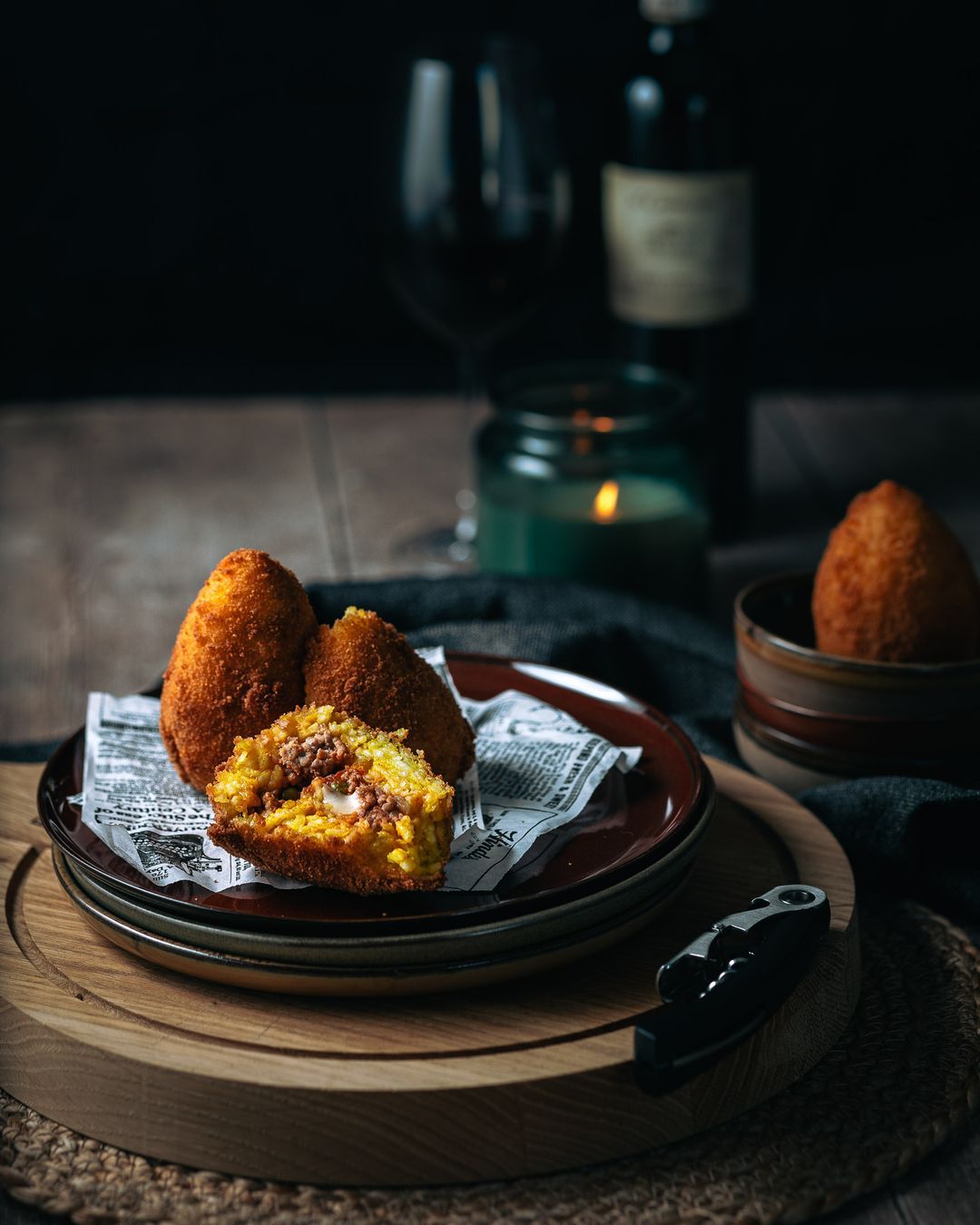 Arancini, Sicilian risotto croquettes filled with ragu