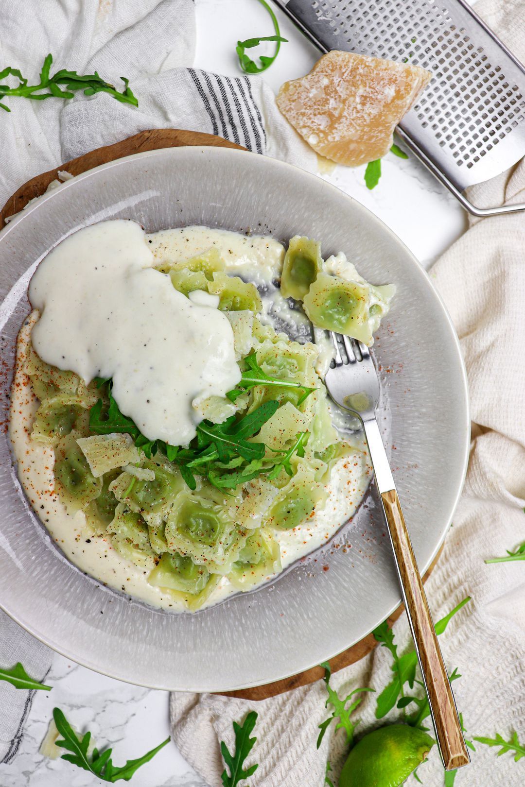 Parmesan lemon ravioli