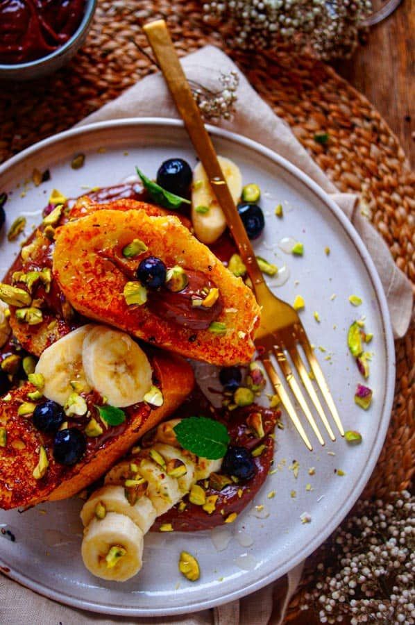 French toast with chocolate