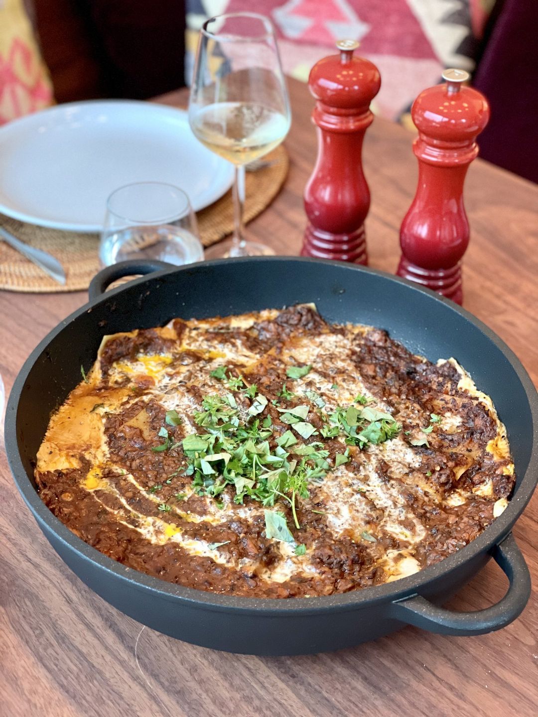 Delicious umami lasagna with mushrooms