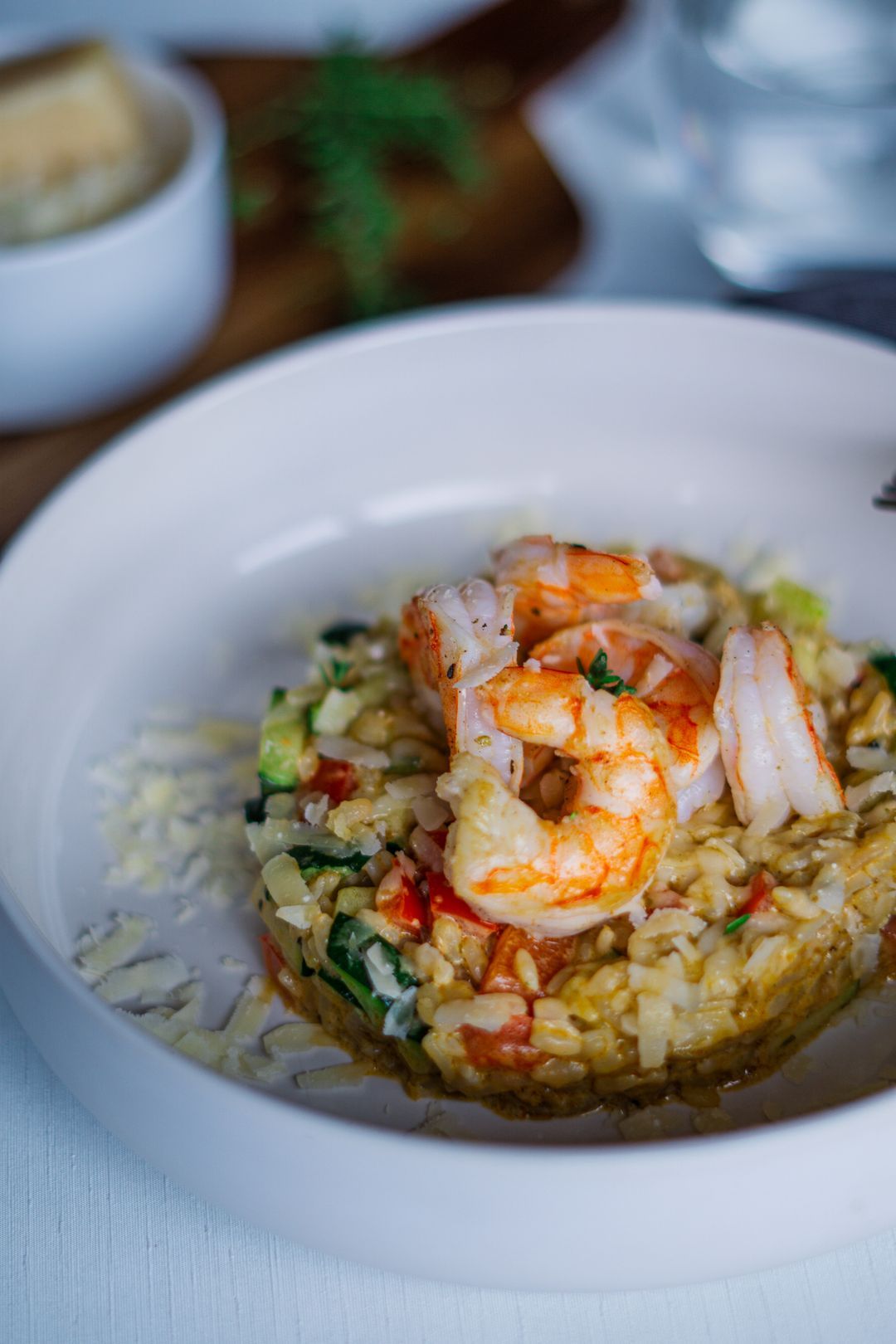 Mediterranean risotto with scampi