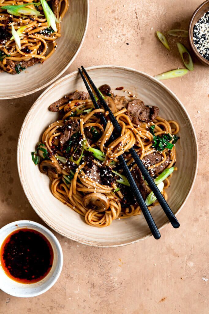 Noodles With Steak And Stir-Fry Vegetables