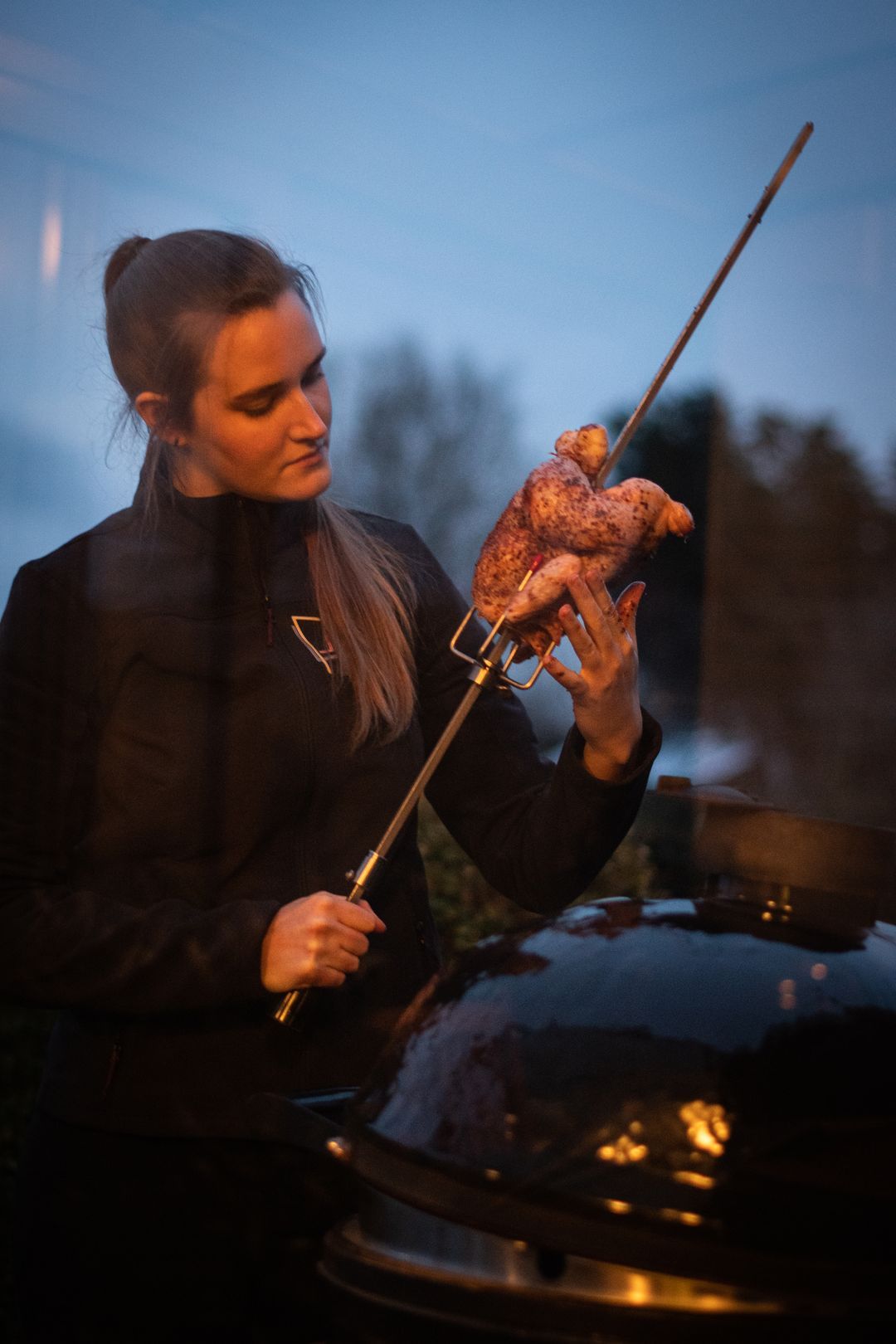 Chicken on a spit