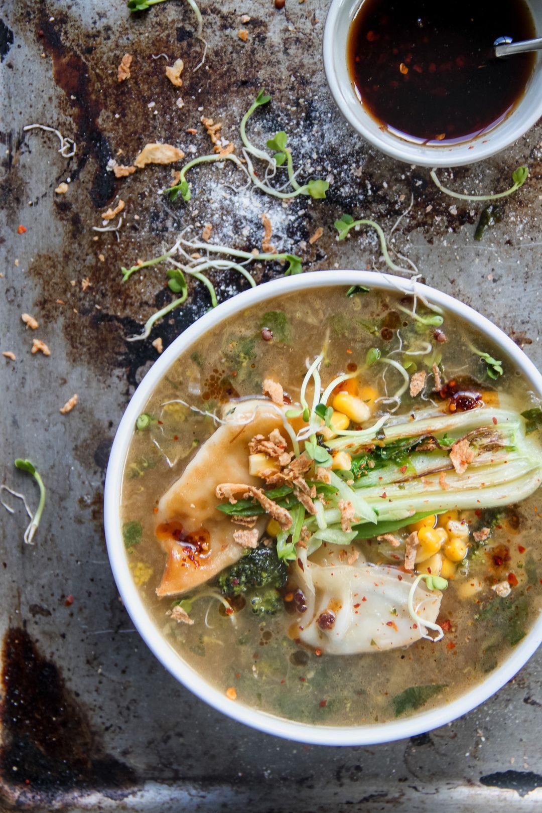 Chicken soup with dumplings