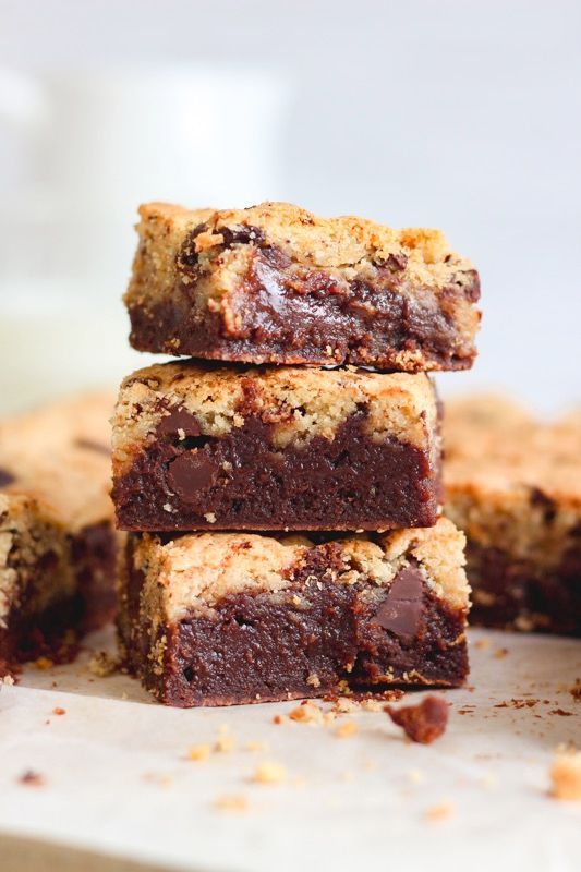 Brookies, moist brownies & chocolate chip cookies in one