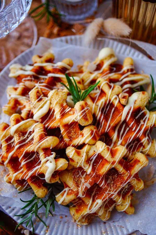 Waffles with orange