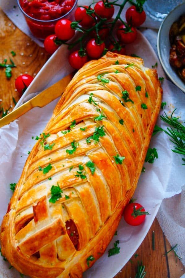 Italian meatloaf in puff pastry