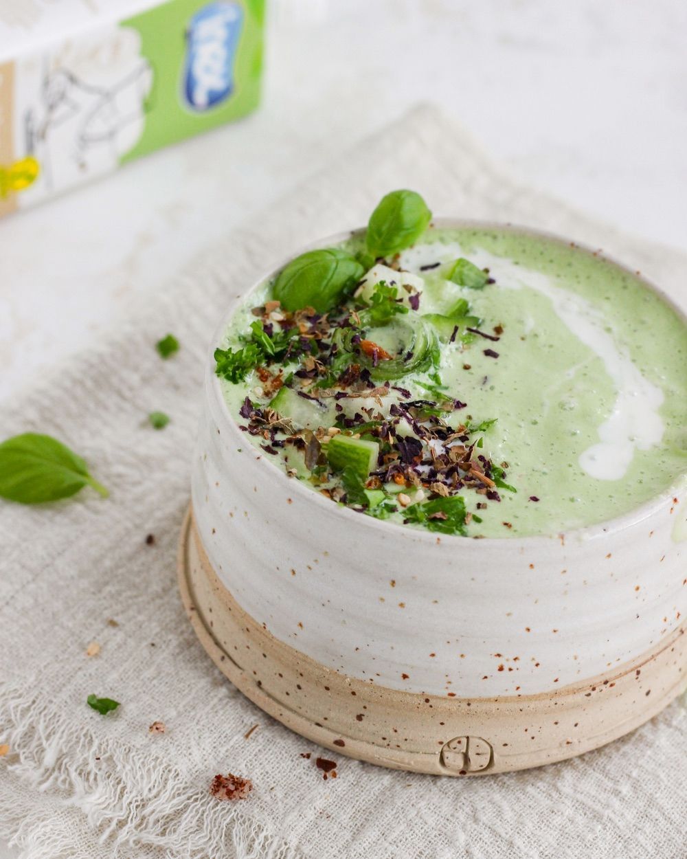 Cucumber and basil gazpacho
