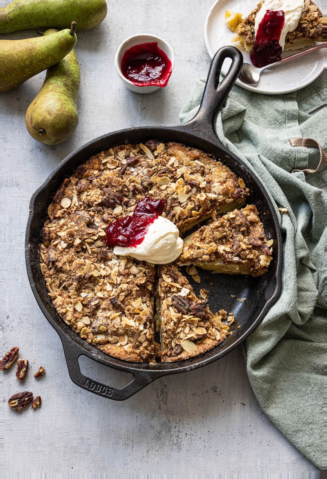 Perencrumble met frangipane