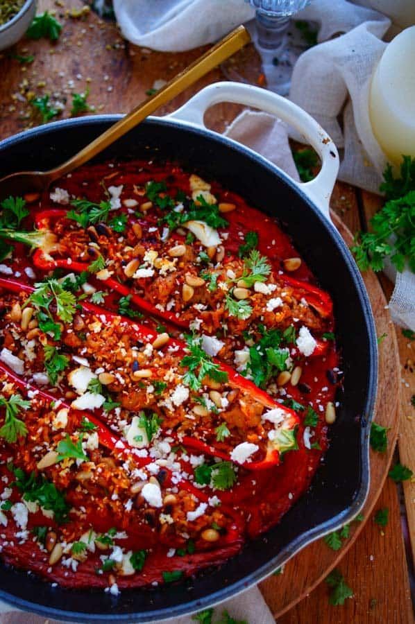 Stuffed peppers with minced meat