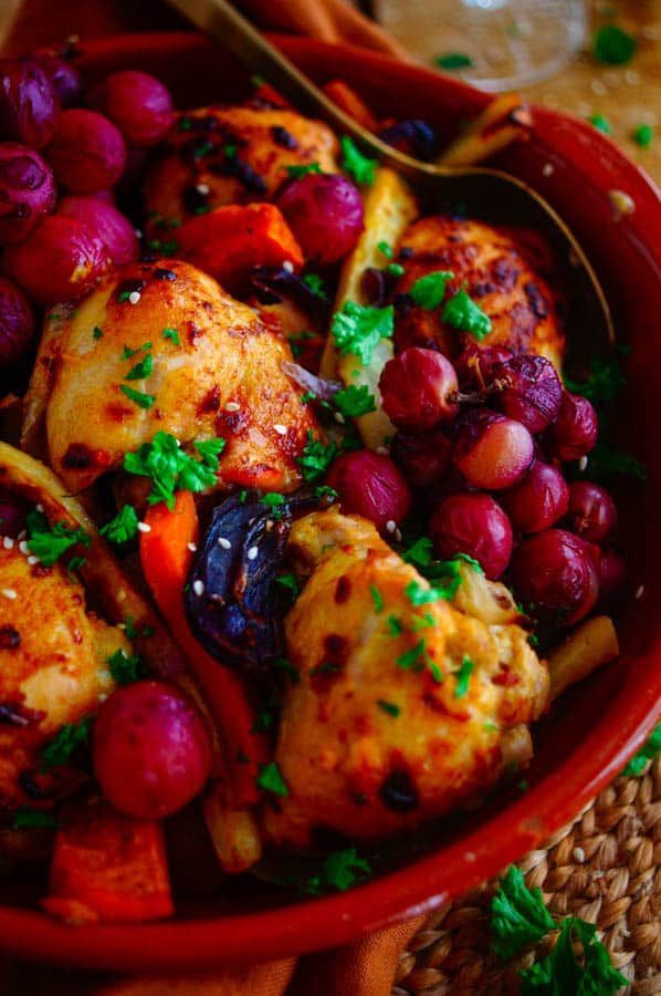Roasted chicken with mustard