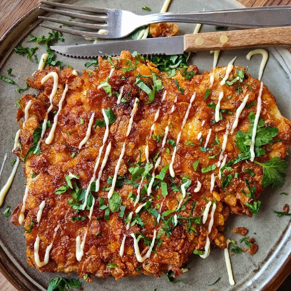 Crispy chicken with honey and lemon