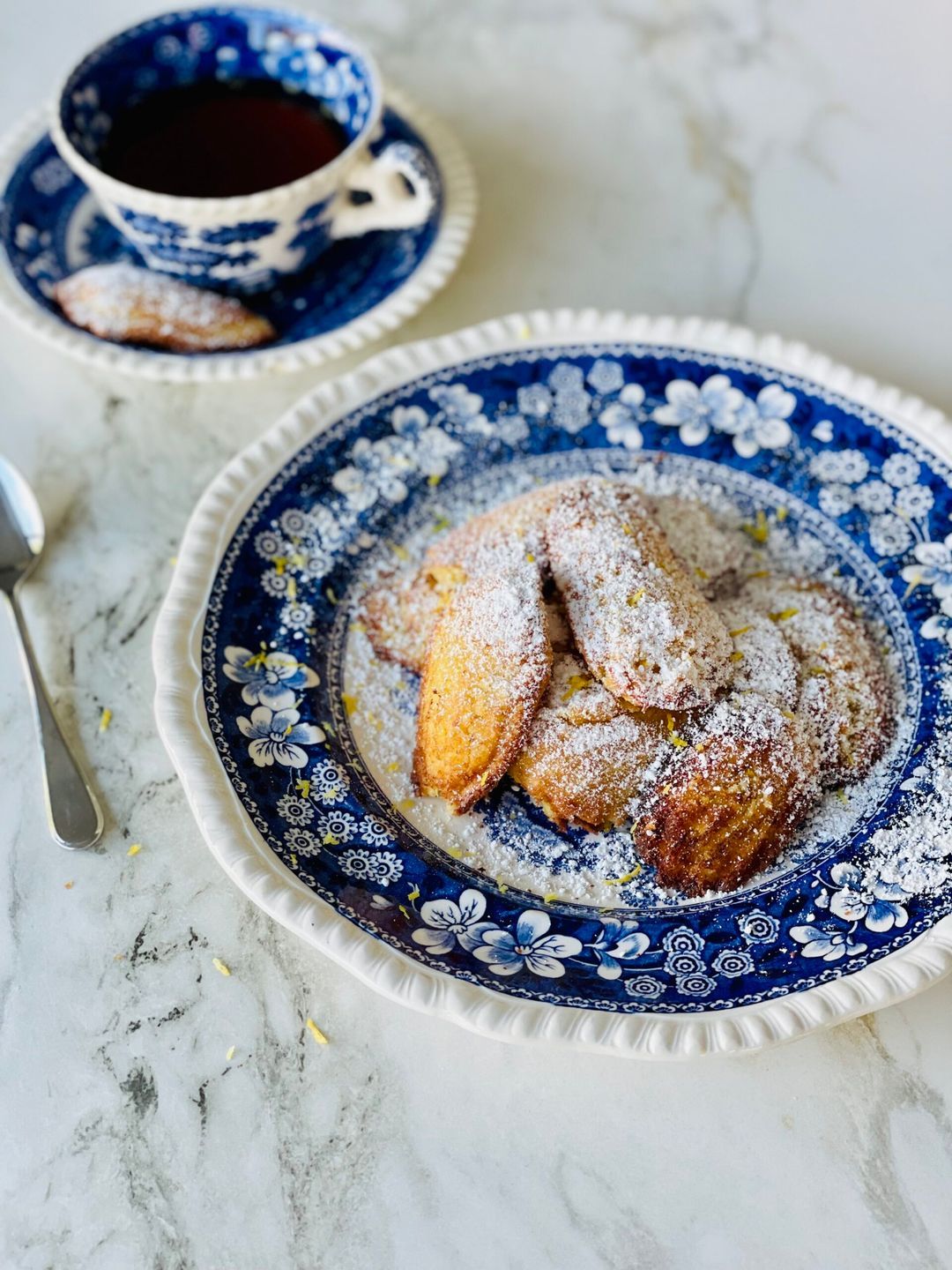 Lemon madeleines with almond powder