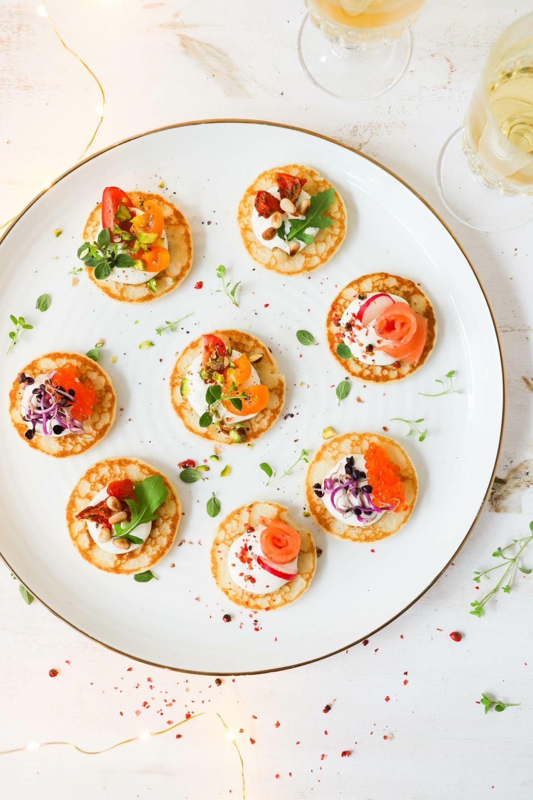 Blinis with boursin cream