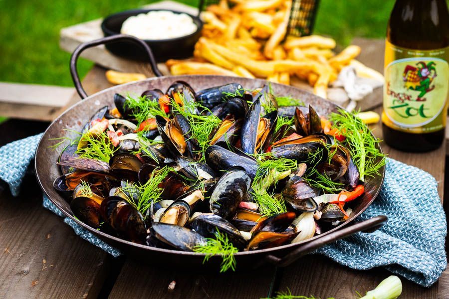 Crazy mussels on the BBQ