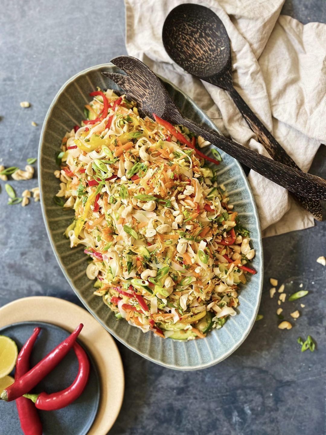 Rainbow Rice Noodle Salad