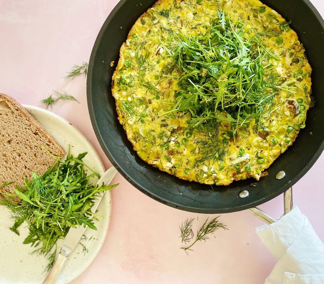 Spring Dill And Feta Frittata