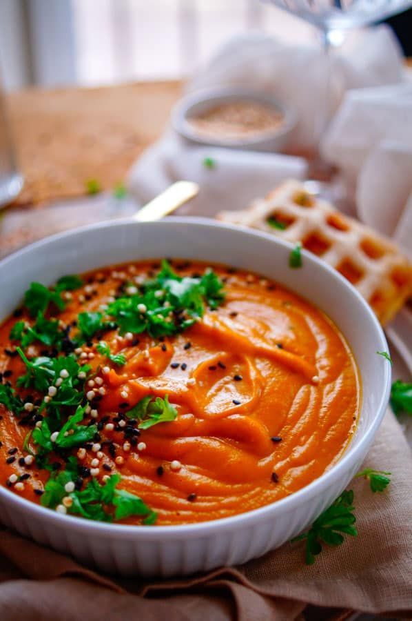 Carrot soup with sweet potato