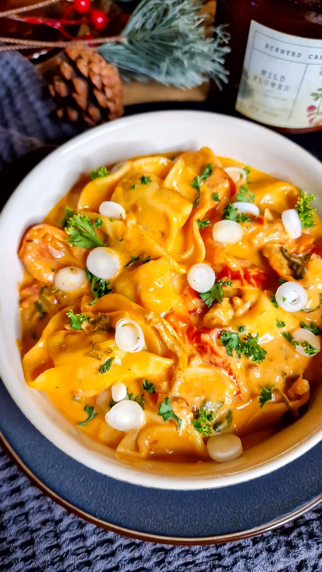 Tortellini with creamy tomato sauce